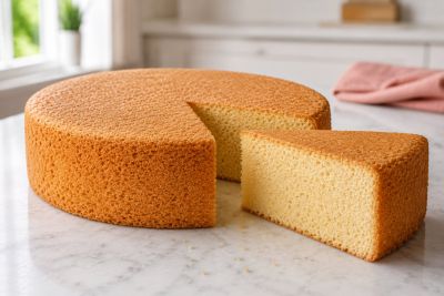 Glutenfreier Tortenboden angeschnitten