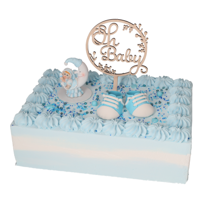 Motivtorte oh baby blau