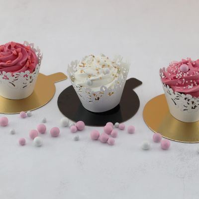50x Goldpappe mit Lasche rund 100 x 1 mm