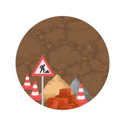 Auflgerset baustelle