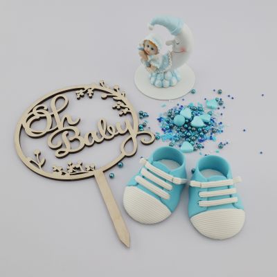 Motivtorte oh baby blau