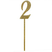 Cake-Topper glitzergold 2