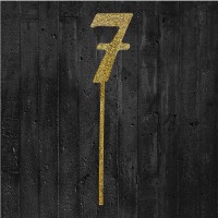 Cake-Topper glitzergold 7