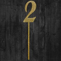 Cake-Topper glitzergold 2
